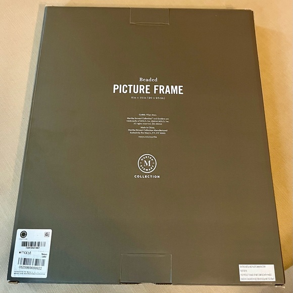 Martha Stewart beaded silver picture frame 8x10 NIB - Picture 2 of 2